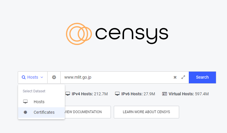 Censys Search Certificates