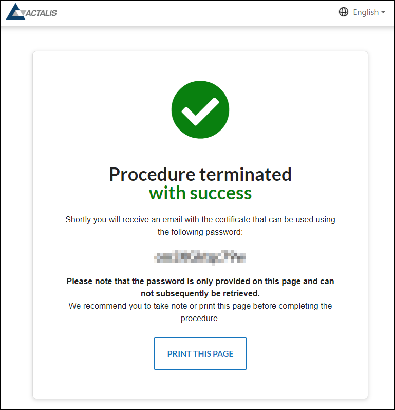 Apply for a free S/MIME certificate (Actalis)