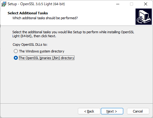 Setup - OpenSSL 3.0.5 Light (64-bit)